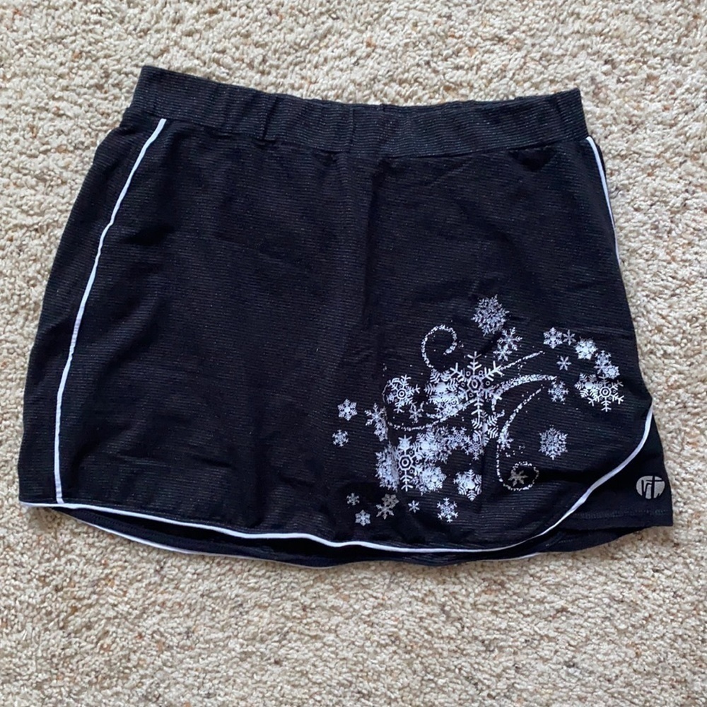 Raw Threads Bamboo Skirt Skort Snowflakes M